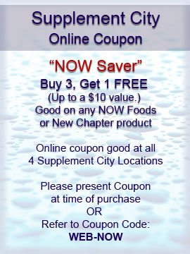 Save on Now Foods or New Chapter Products